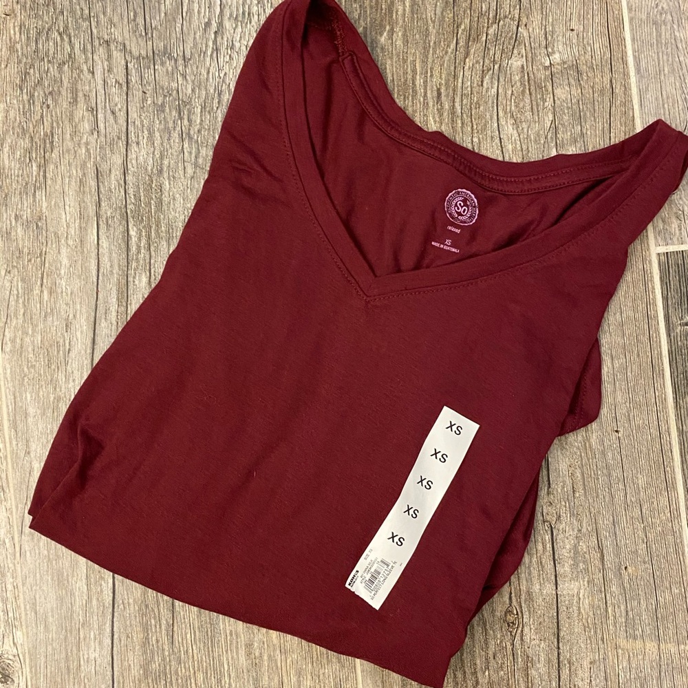 So | thin burgundy long sleeve